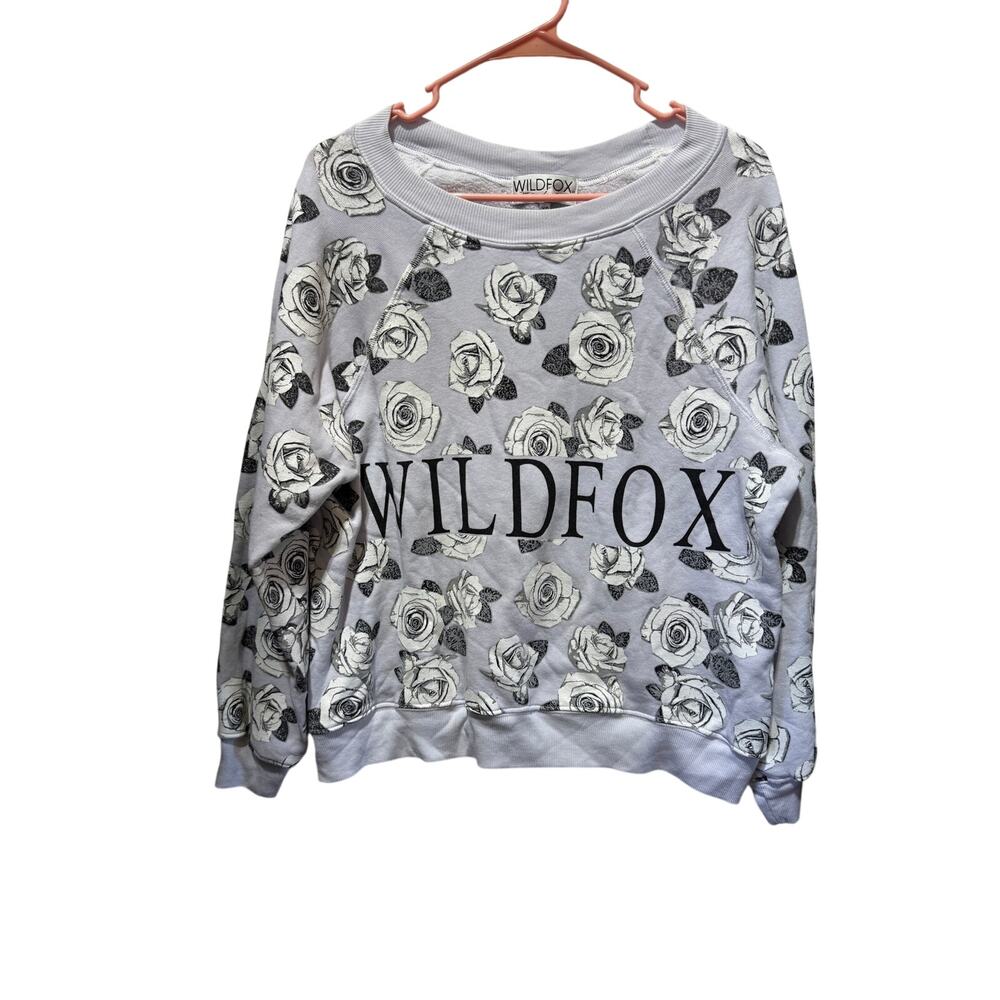 Wildfox Oversized Couture Floral Crewneck Sweatshirt Size XS